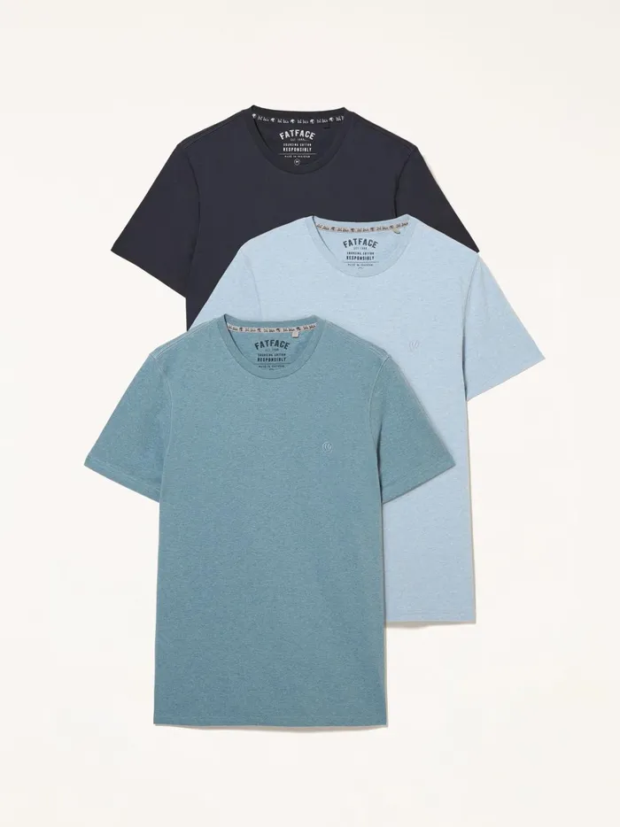 Men TShirts Fat Face Blue TShirts 3 Pack