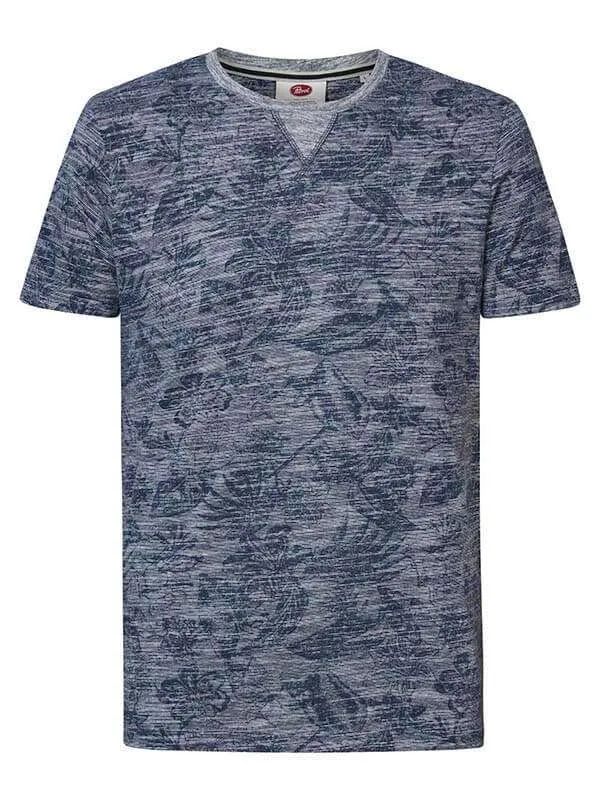 Men TShirts Petrol Industries Botanical TShirt Petrol Blue