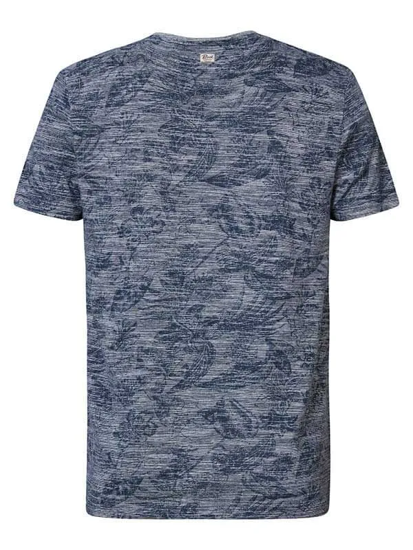 Men TShirts Petrol Industries Botanical TShirt Petrol Blue