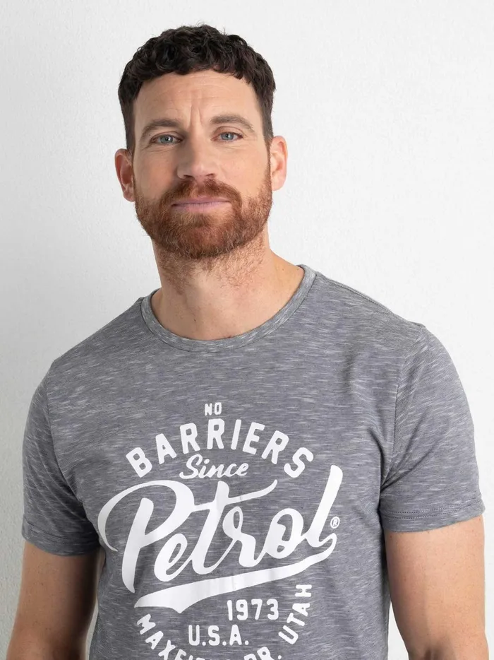Men TShirts Petrol Industries Marl TShirt Raven Grey