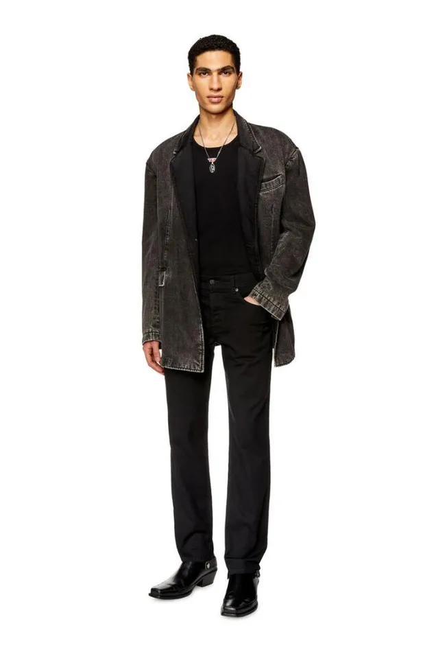 Men Tapered Jeans 2023 DFinitive 069yp Blackdark Grey Diesel Tapered