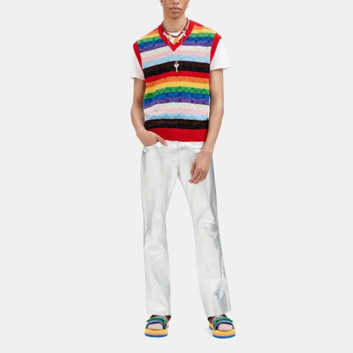 Men Tops and Bottoms Coach Rainbow Signature Vest Rainbow Multi