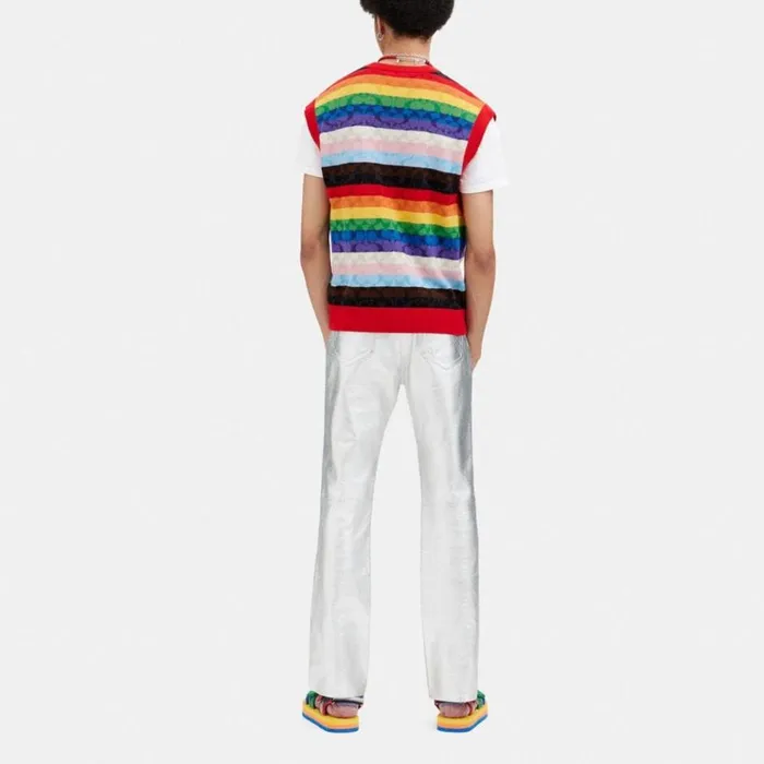 Men Tops and Bottoms Coach Rainbow Signature Vest Rainbow Multi