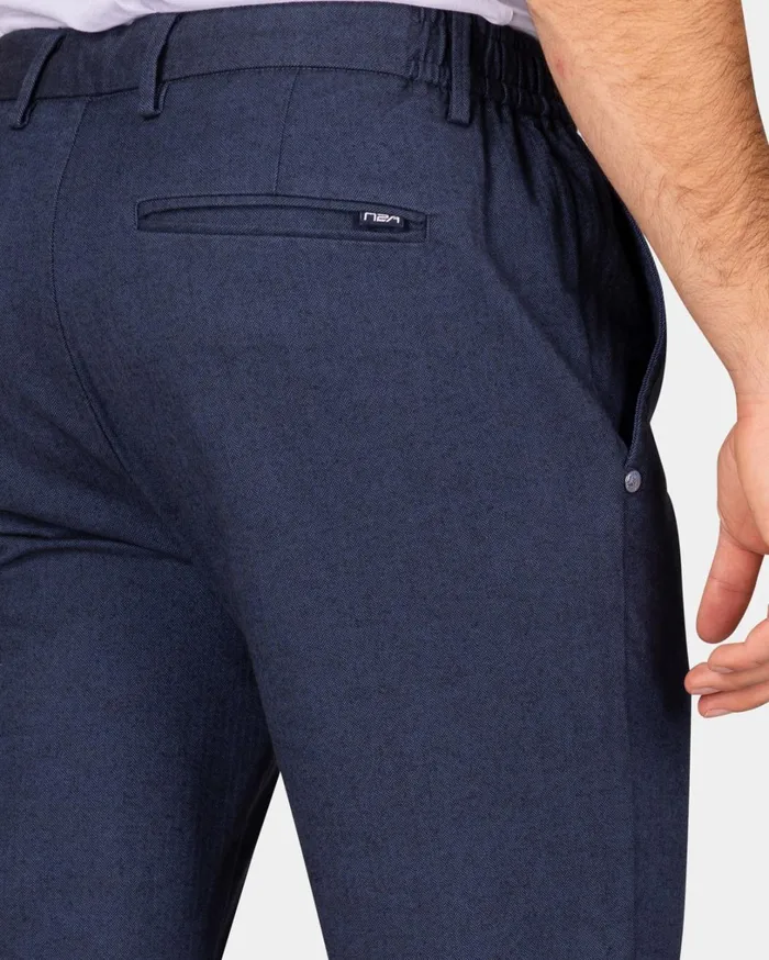 Men Trousers NZA New Zealand Auckland Dark Blue Wool Look Pants 8211 Autumn Navy