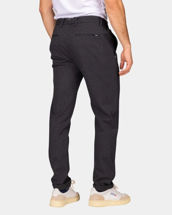 Men Trousers NZA New Zealand Auckland Dark Grey Wool Look Pants 8211 Antra