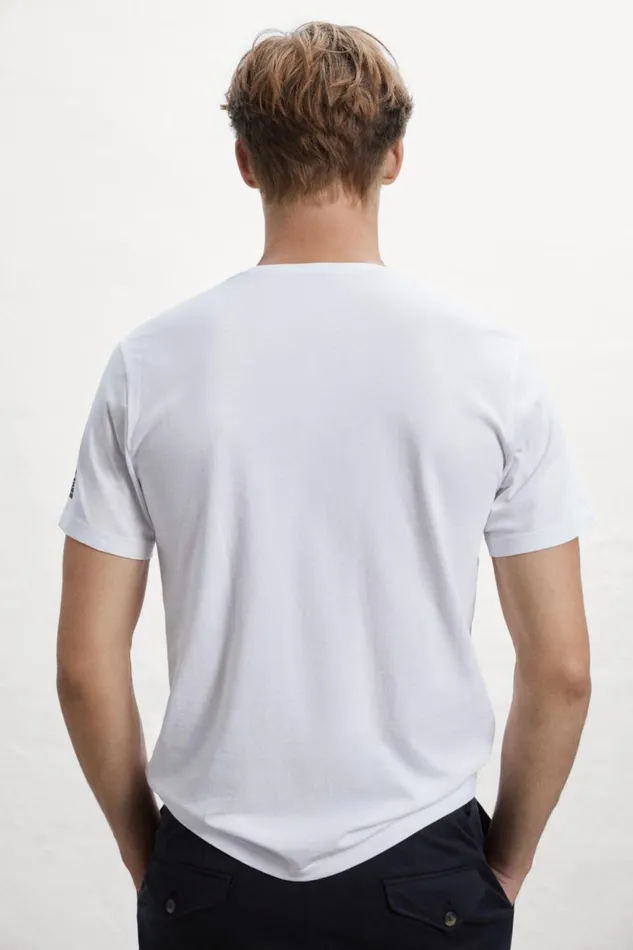 Men White Aixa TShirt Ecoalf TShirts