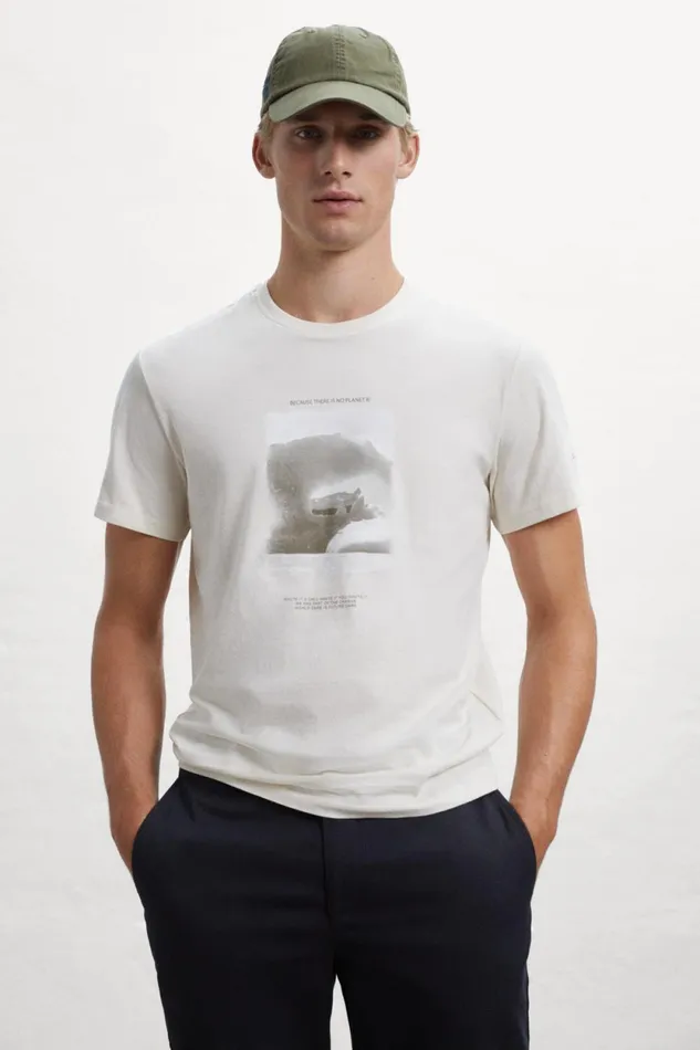 Men White Zima TShirt Ecoalf TShirts