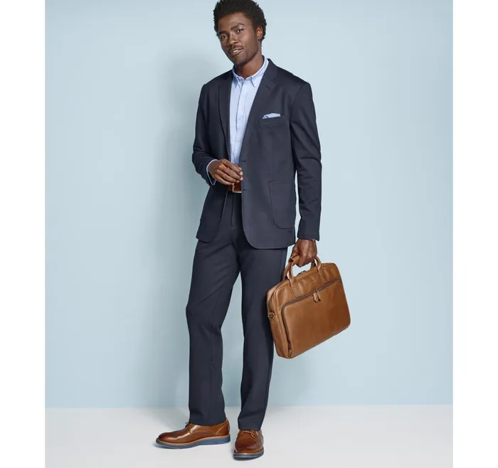 Men Xc Flex Knit Blazer Navy Solid JohnstonandMurphy Blazers Men Xc Flex Knit Blazer Navy Solid JohnstonandMurphy Blazers