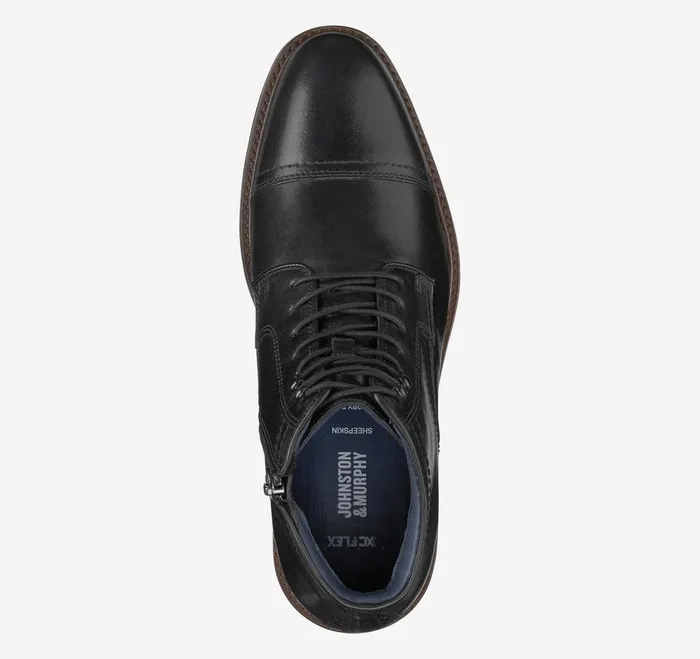 Men Xc Flex Raleigh Cap Toe Zip Boot Black Full Grain JohnstonandMurphy Boots Men Xc Flex Raleigh Cap Toe Zip Boot Black Full Grain JohnstonandMurphy Boots