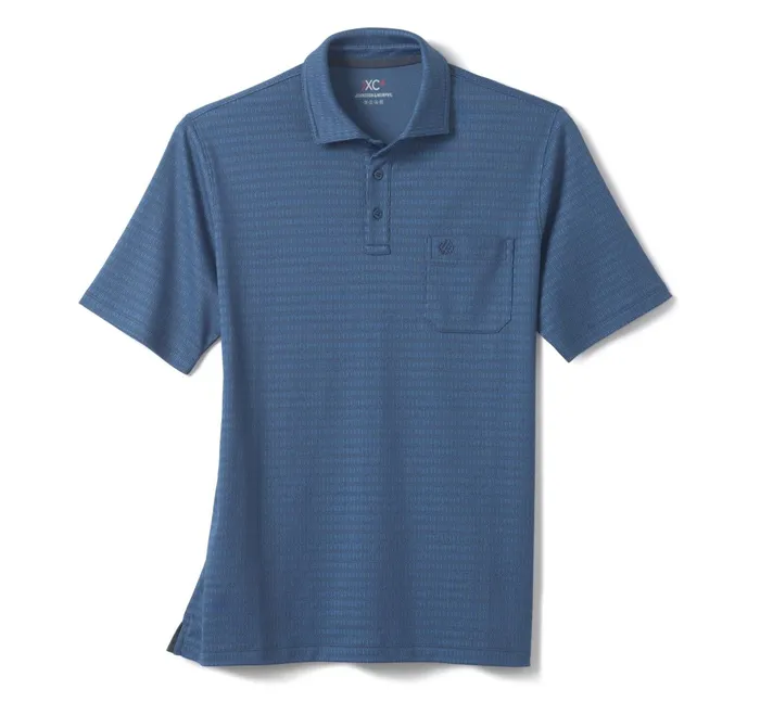 Men Xc4 Jacquard Performance Polo Navyblue Geo JohnstonandMurphy Polos and Tees Men Xc4 Jacquard Performance Polo Navyblue Geo JohnstonandMurphy Polos and Tees