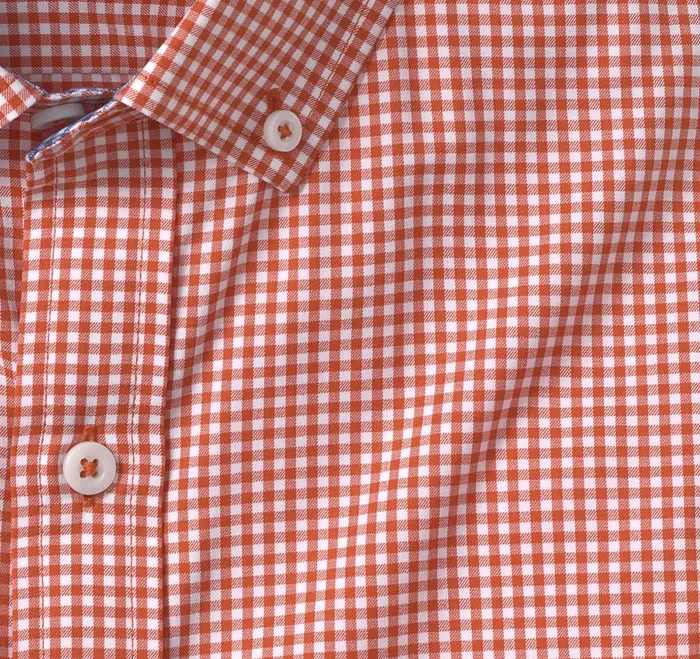 Men Xc4 LongSleeve StretchWoven Shirt Orangewhite Gingham JohnstonandMurphy Shirts Men Xc4 LongSleeve StretchWoven Shirt Orangewhite Gingham JohnstonandMurphy Shirts