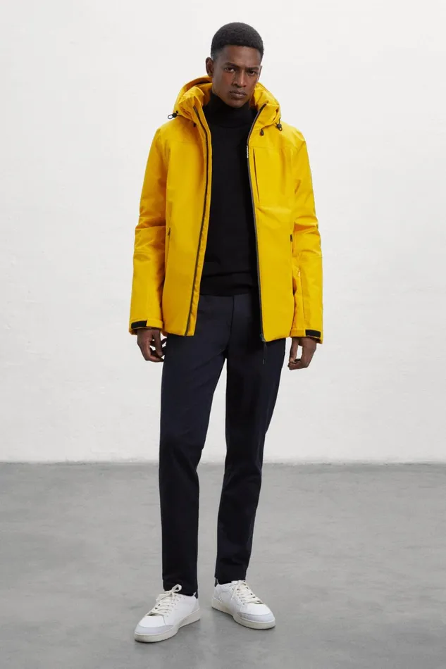 Men Yellow Aktua Jacket Ecoalf Coats And Jackets