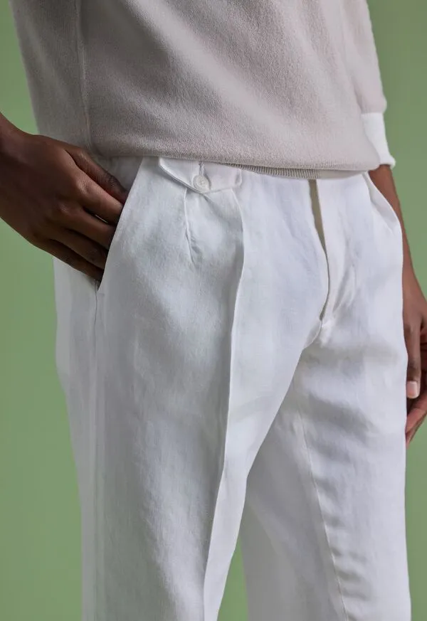 Mens Linen Washed Pleated Front Trouser Sand Pants Paulstuart Mens Linen Washed Pleated Front Trouser Sand Pants Paulstuart