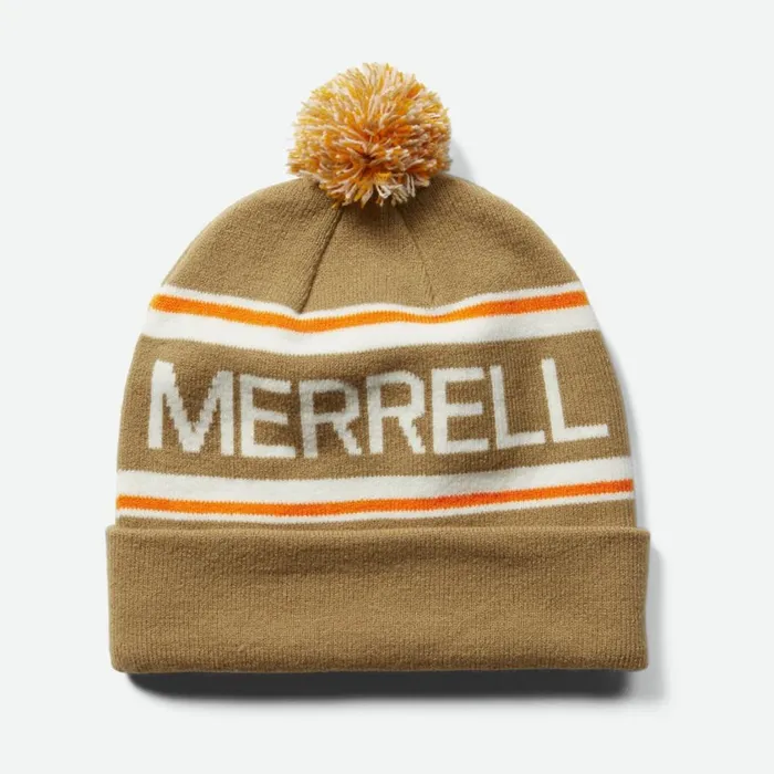 Merrell Hats MenWomen College Pom Beanie Sepia Tint