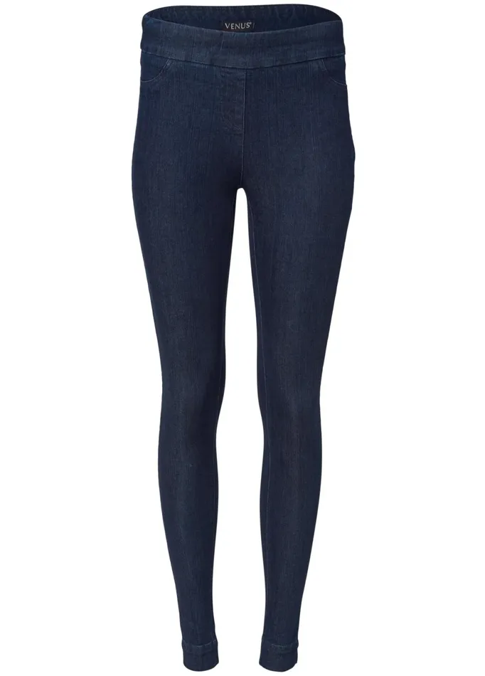 MID RISE SLIMMING STRETCH JEGGINGS Dark Wash Women VENUS Leggings
