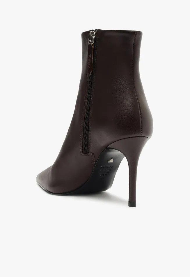 Mikki Bootie Dark Brown Women Schutz Shoes Booties