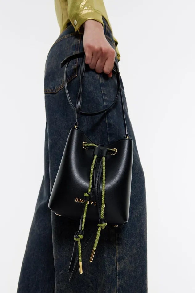 Mini Black Leather Chihuahua Bag Black Women Bimba Y Lola Leather Bags