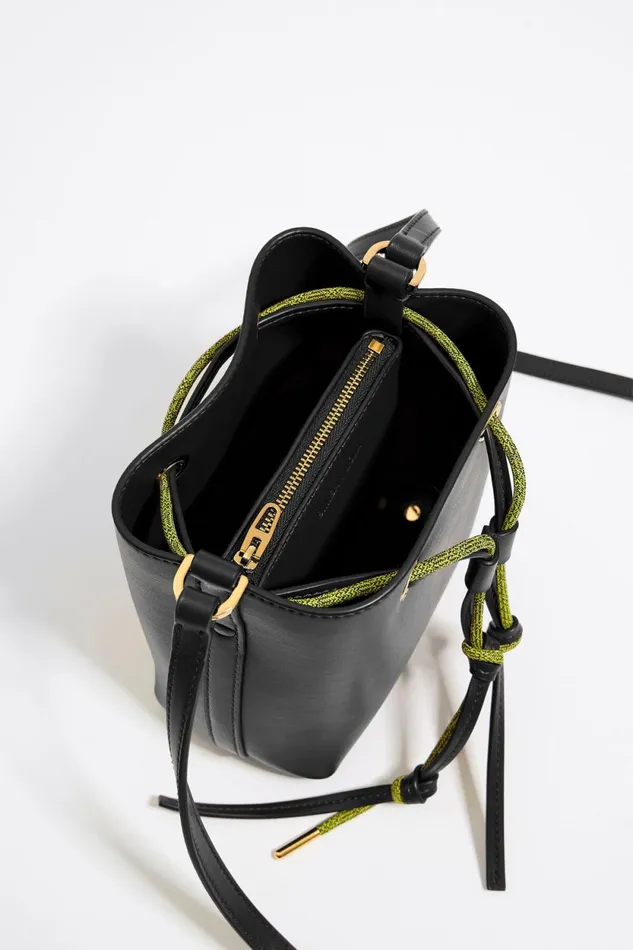 Mini Black Leather Chihuahua Bag Black Women Bimba Y Lola Leather Bags
