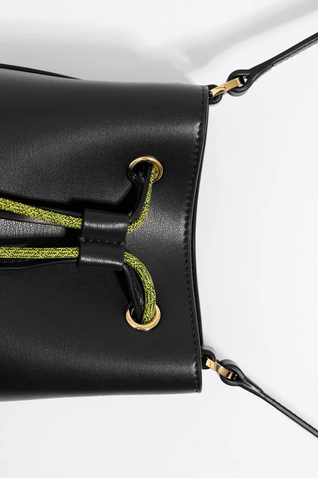 Mini Black Leather Chihuahua Bag Black Women Bimba Y Lola Leather Bags
