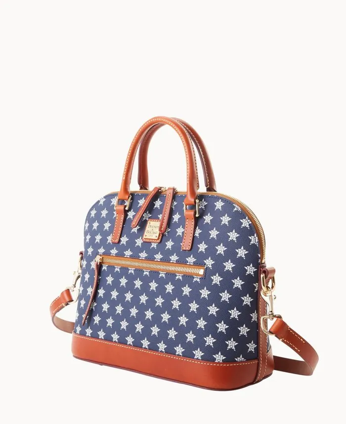 MLB Astros Domed Zip Satchel Astros Woman Dooney and Bourke Satchels