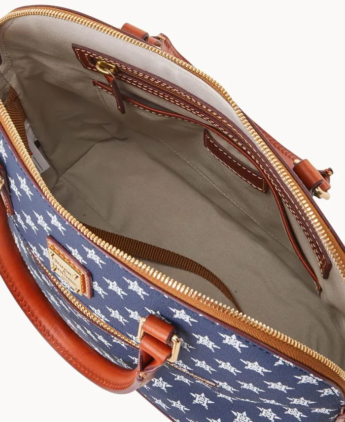 MLB Astros Domed Zip Satchel Astros Woman Dooney and Bourke Satchels