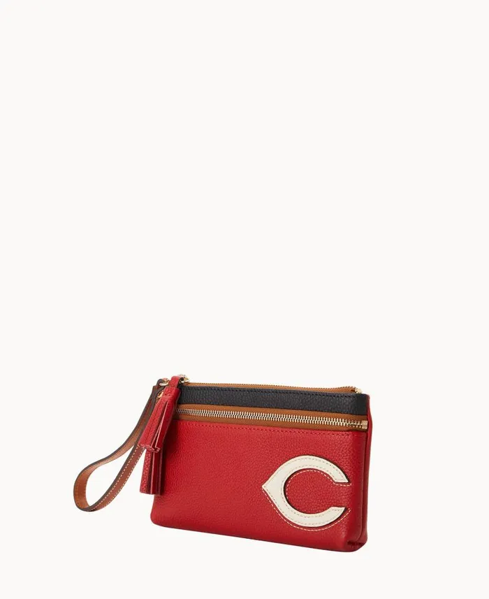 MLB Reds Double Zip Wristlet Reds ManWoman Dooney and Bourke Wallets MLB Reds Double Zip Wristlet Reds ManWoman Dooney and Bourke Wallets