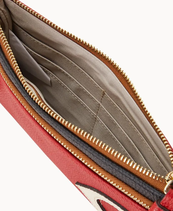 MLB Reds Double Zip Wristlet Reds ManWoman Dooney and Bourke Wallets MLB Reds Double Zip Wristlet Reds ManWoman Dooney and Bourke Wallets