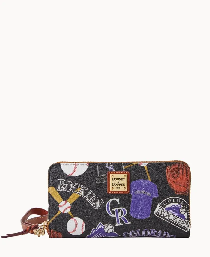 MLB Rockies Large Zip Around Wristlet Rockies ManWoman Dooney and Bourke Wallets MLB Rockies Large Zip Around Wristlet Rockies ManWoman Dooney and Bourke Wallets