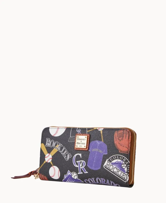 MLB Rockies Large Zip Around Wristlet Rockies ManWoman Dooney and Bourke Wallets MLB Rockies Large Zip Around Wristlet Rockies ManWoman Dooney and Bourke Wallets