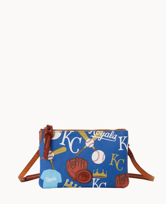 MLB Royals Top Zip Crossbody Royals Woman Dooney and Bourke Crossbodies