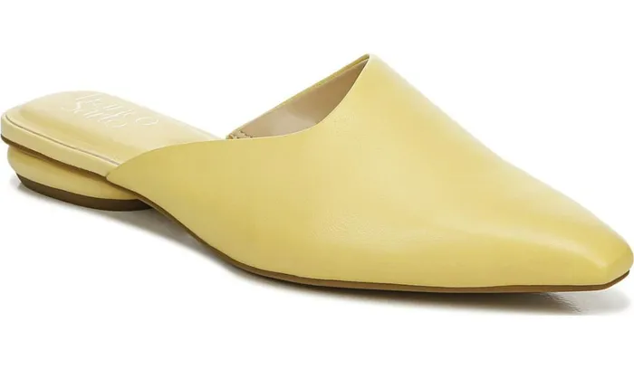 Mules Women Franco Sarto Franco Bridget 2 Mule Light Yellow Leather