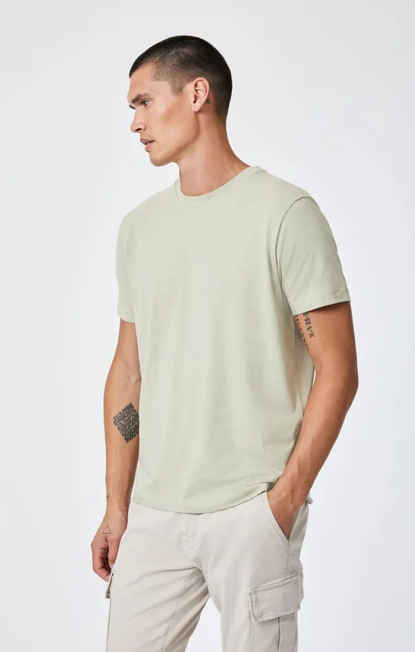 Natural Dyed Crew Neck TShirt In Tea Men Mavi Jeans TShirts