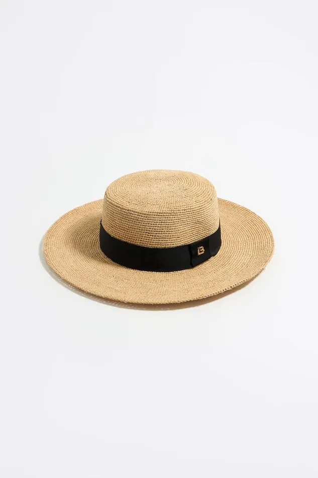 Natural Raffia Boater Hat Natural Women Bimba Y Lola Hats And Caps