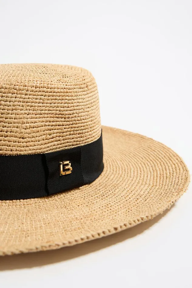Natural Raffia Boater Hat Natural Women Bimba Y Lola Hats And Caps Natural Raffia Boater Hat Natural Women Bimba Y Lola Hats And Caps