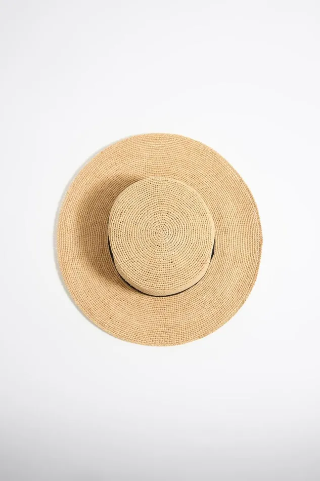 Natural Raffia Boater Hat Natural Women Bimba Y Lola Hats And Caps Natural Raffia Boater Hat Natural Women Bimba Y Lola Hats And Caps