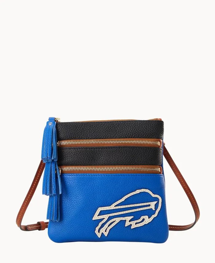 NFL Bills Triple Zip Crossbody Bills Woman Dooney and Bourke Crossbodies