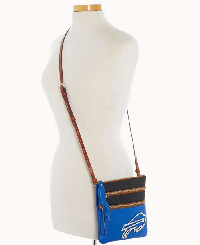 NFL Bills Triple Zip Crossbody Bills Woman Dooney and Bourke Crossbodies NFL Bills Triple Zip Crossbody Bills Woman Dooney and Bourke Crossbodies