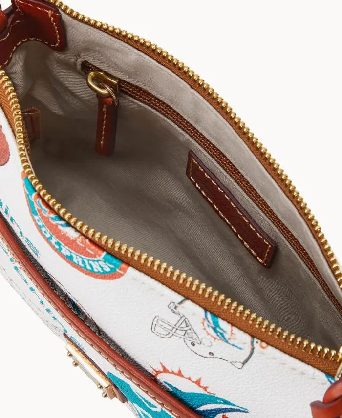 NFL Dolphins Ginger Crossbody Dolphins Woman Dooney and Bourke Crossbodies NFL Dolphins Ginger Crossbody Dolphins Woman Dooney and Bourke Crossbodies