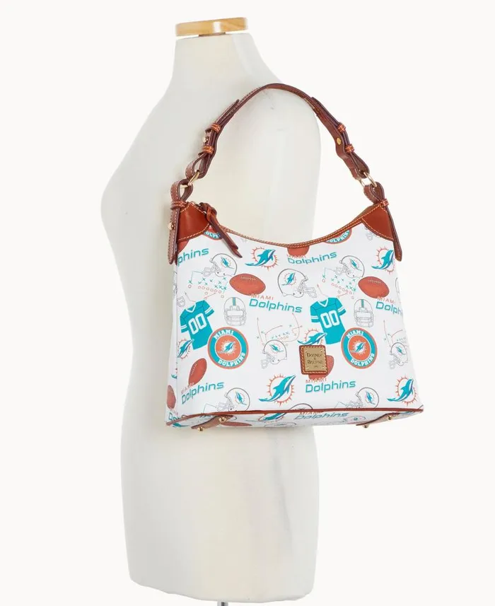 NFL Dolphins Hobo Dolphins Woman Dooney and Bourke Shoulder Bags NFL Dolphins Hobo Dolphins Woman Dooney and Bourke Shoulder Bags