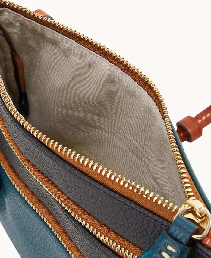 NFL Eagles Triple Zip Crossbody Eagles Woman Dooney and Bourke Crossbodies NFL Eagles Triple Zip Crossbody Eagles Woman Dooney and Bourke Crossbodies