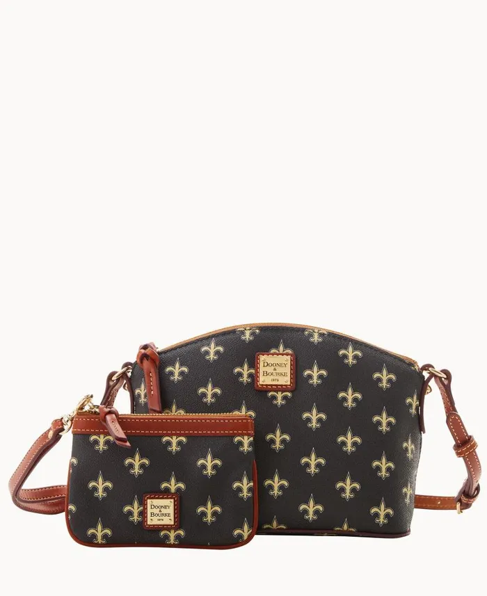 NFL Saints Suki Crossbody Med Wristlet Saints Woman Dooney and Bourke Crossbodies NFL Saints Suki Crossbody Med Wristlet Saints Woman Dooney and Bourke Crossbodies