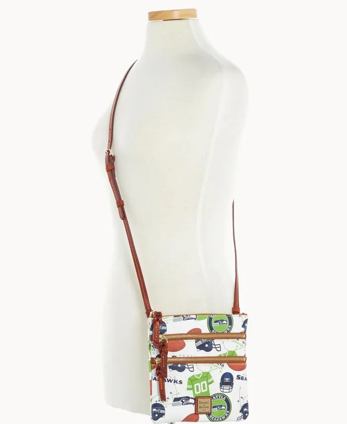 NFL Seahawks N S Triple Zip Crossbody Seahawks Woman Dooney and Bourke Crossbodies NFL Seahawks N S Triple Zip Crossbody Seahawks Woman Dooney and Bourke Crossbodies