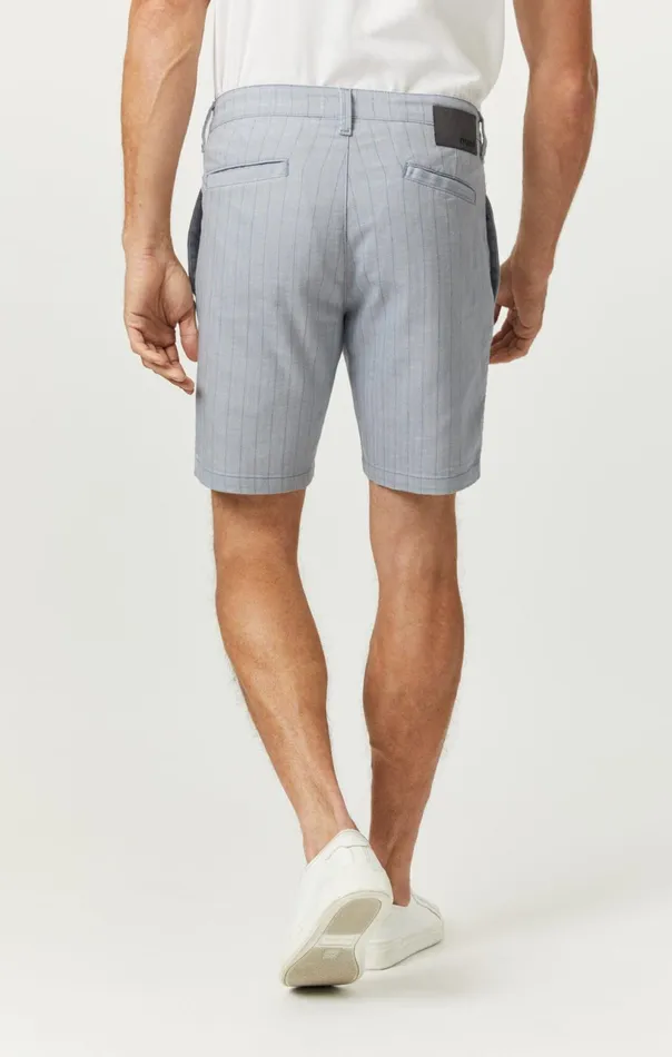 Noah Shorts In Blue Stripe Linen Men Mavi Jeans Shorts Noah Shorts In Blue Stripe Linen Men Mavi Jeans Shorts