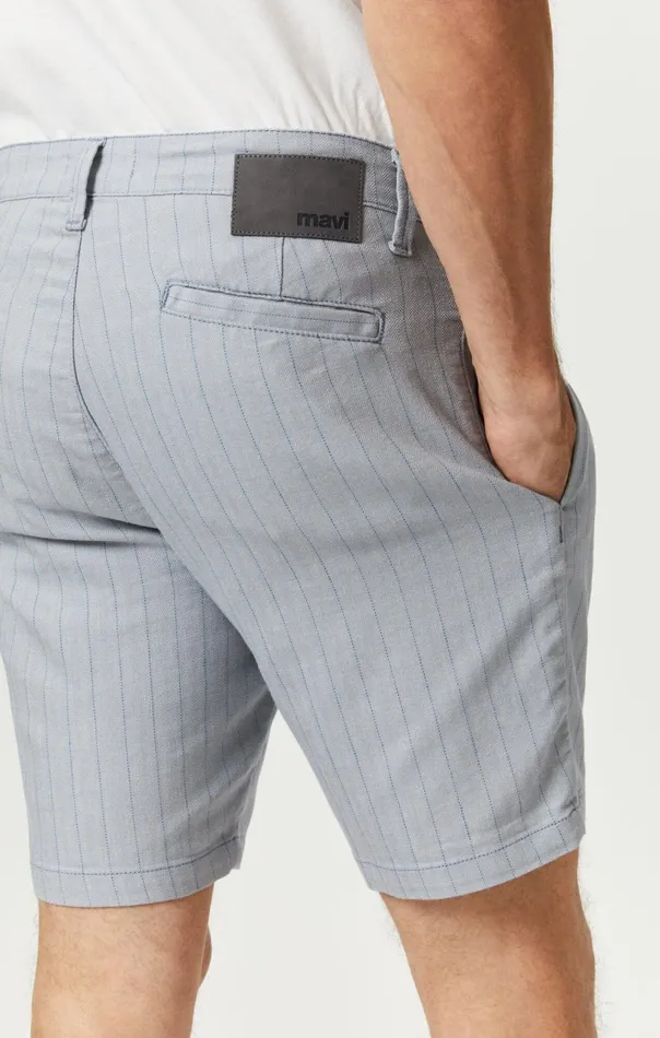 Noah Shorts In Blue Stripe Linen Men Mavi Jeans Shorts Noah Shorts In Blue Stripe Linen Men Mavi Jeans Shorts