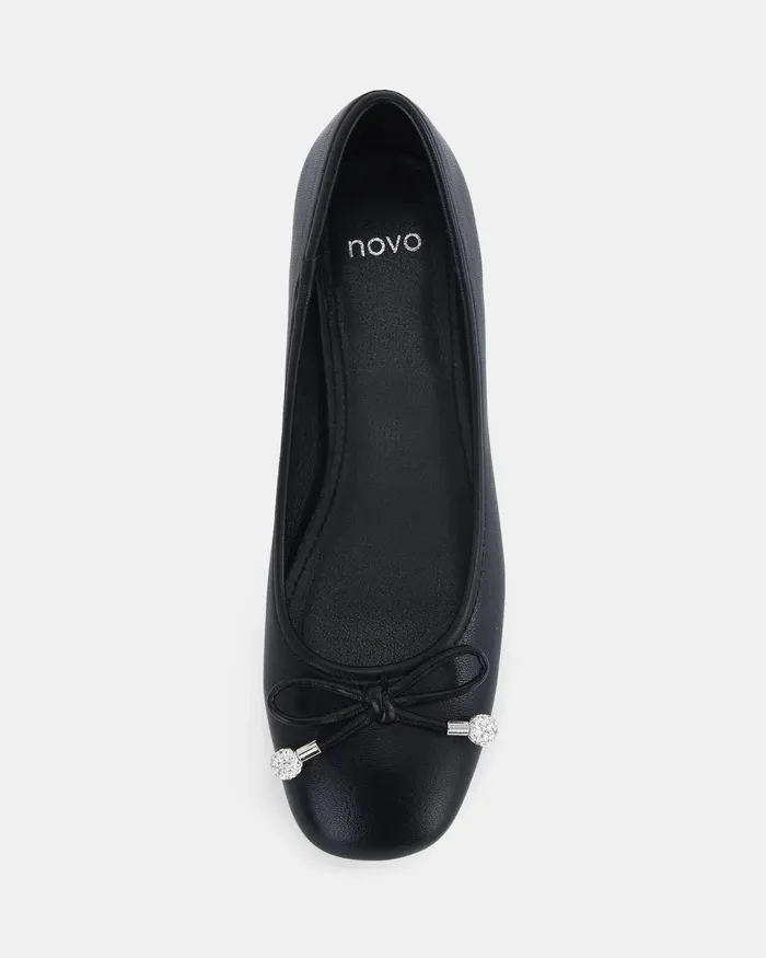 NOVO Shoes Casuals Women CHIOGGIA BLACK Ballet Flats