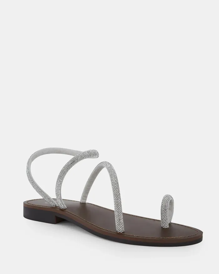 NOVO Shoes Flat Sandals Women TOWNES SILVER Flat Sandals