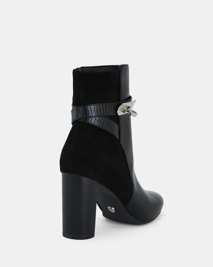 NOVO Shoes KOBIE BLACK Heeled Boots Women Ankle Boots
