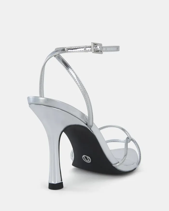NOVO Shoes Party Women MADESIMO METALLIC Open Toe Heels
