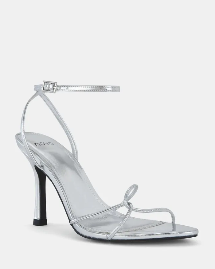 NOVO Shoes Party Women MADESIMO METALLIC Open Toe Heels