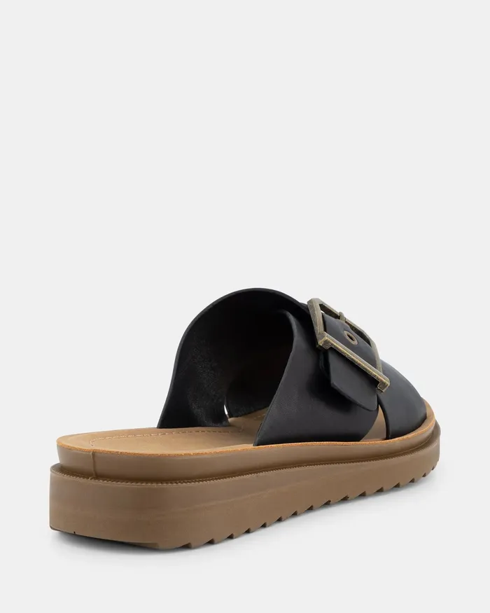 NOVO Shoes SIDNIE BLACK Sandals Women Slides